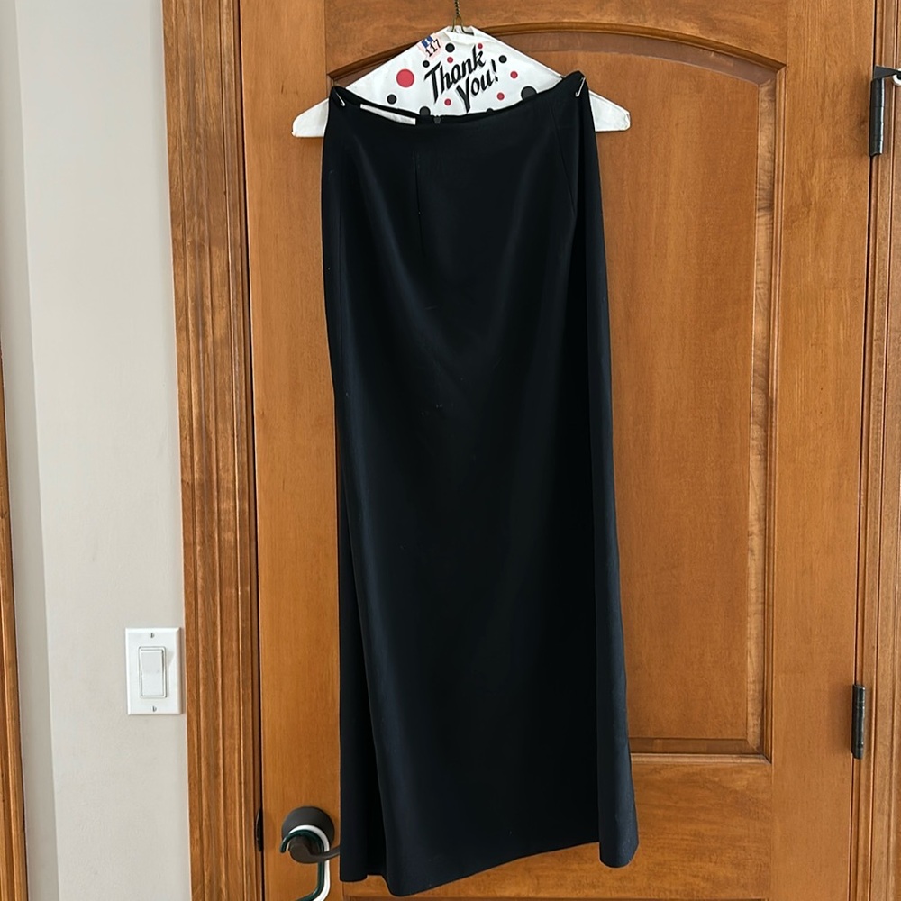 Jones New York Women’s Long Black Wool Dress Skirt Lined Size 2